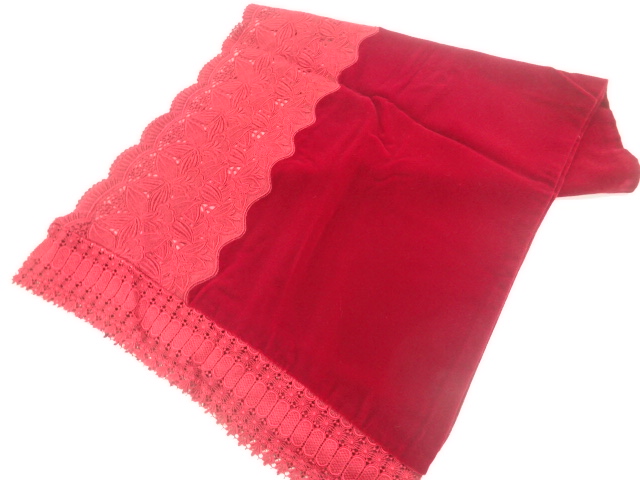 ビロードレース花模様ショール